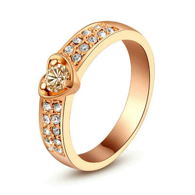 

Yoursfs® 18K Rose Gold Plated 0.8Ct Simulated Diamond Bridal Ring Use Champagne Austrian Crystal Wedding Ring