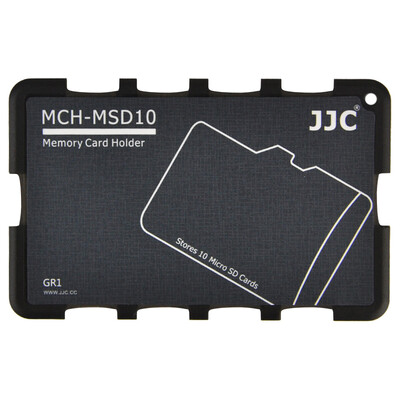 

JJC MCH-MSD10GR ultra-thin memory card holder SLR camera memory card holder TF card digital portable storage card package gray card cartridge can put 10 MSD TF card