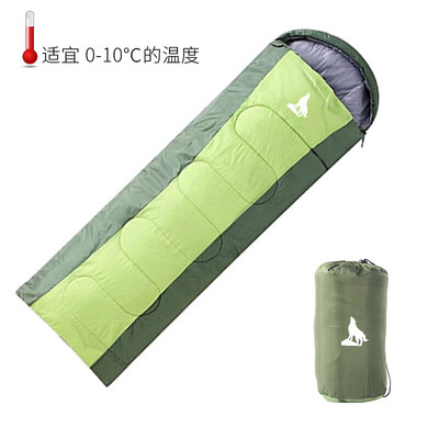

Arctic Wolf BeiJiLang sleeping bag adult outdoor travel winter seasons warm indoor camping double dirty cotton sleeping bag 18KG military green stitching