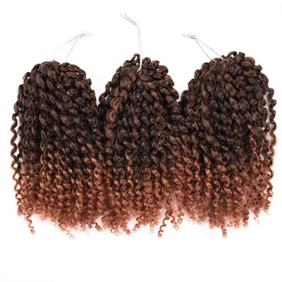 

8 inch Ombre Marlybob Crochet Braids 3pcspack Afro Kinky Twist Hair 90gpack Synthetic Crochet Hair Extensions