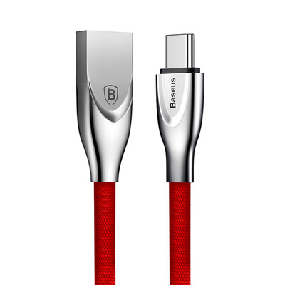 

Baseus Type-c data cable zinc alloy phone charging cable 2A fast charge type-c cable Android data line for Huawei millet Samsung Meizu vivo 1 m red