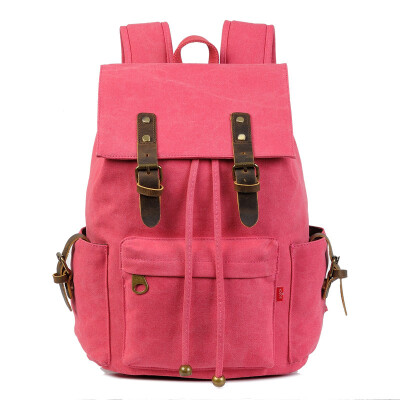 

2015 new Fashion leisure women&men backpack strap zipper solid color casual canvas backpack school bag designer travel bags