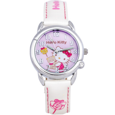 

Hello Kitty (HelloKitty) детские часы подлинные мультфильм светящиеся указатели женские студенты кварцевые часы HK226LWPW-S слоновая кость белый