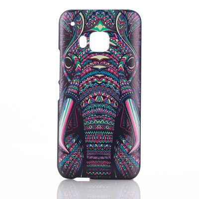 

Durable Cartoon Pattern Plastic Protective Phone Cover Case Skin for HTC One M9 - Elephant