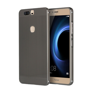 

Luxury Case for Huawei Honor V8 Aluminum BumperAcrylic Panel Back Glossy Business Cover for Huawei Honor V8