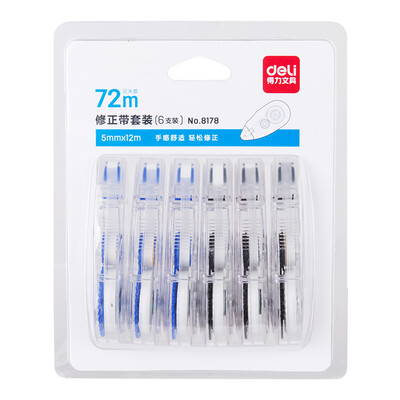 

Deli 8178 student 12m correction tape correction tape correction with 6 packs