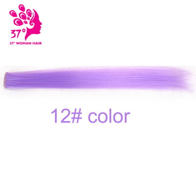 

Fashion hair extension for women Long Synthetic Clip In Extensions Straight Hair piece Party Highlight Punk Cosplay Colorful
