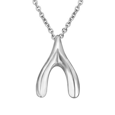 

Yoursfs Wishbone Necklace For Women 18K Gold Plated Good Luck Charm Wishbone Pendant Necklace