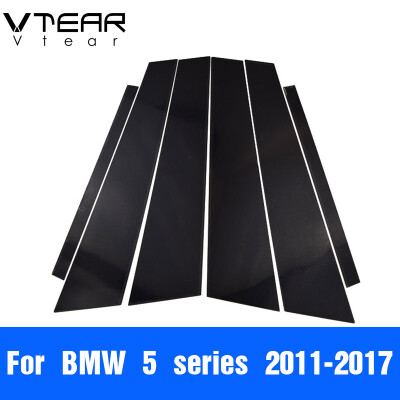 

Vtear For BMW 1 3 5 series For BMW X1 X3 X5 accessories car window BC pillar sticker trim black mirror reflection panel Exterior