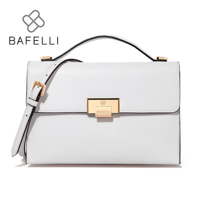 

BAFELLI women shoulder bag split leather fresh color envelope white red bolsos mujer crossbody bags for women messenger bags