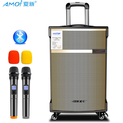 

Amoi (AMOi) SA-531 10-дюймовый рычажный динамик квадратный танец аудио наружный портативный усилитель карт с двойным микрофоном