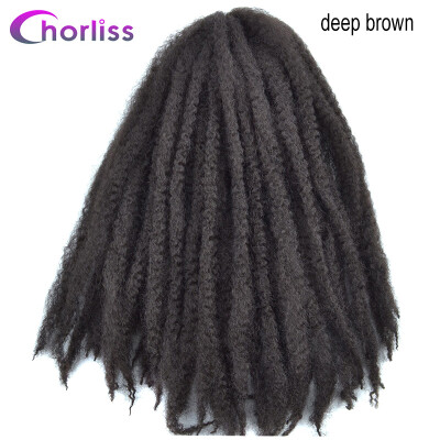 

Chorliss 18" Ombre Synthetic Braiding Hair Extensions Afro Kinky Twist Braids Hair Bundles Crochet Braids 100gpack Burgundy 1pc