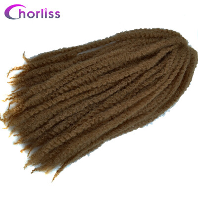 

18 Afro Marley Braids Hair Crochet Braids Hair Curl Crochet Synthetic Braiding Hair 100gPiece Brown Black Purple Color