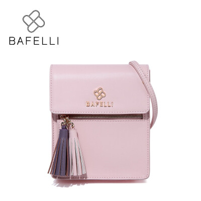 

BAFELLI women vintage shoulder bags split leather tassel phone bag for women crossbody bags white 6 colors womens messenger bag