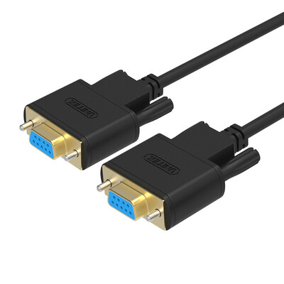 

Advantages UNITEK Y-C711ABK DB9 pin serial port female extension cable Serial cable 2 meters DB9 hole to hole COM port RS232 extension cable