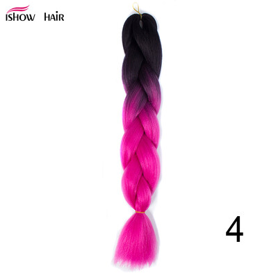 

Silky Strands 24 100g Ombre Synthetic Braiding Hair Extensions For Crochet Braids Kanekalon Jumbo Braids Two Tone Ombre Color 1p