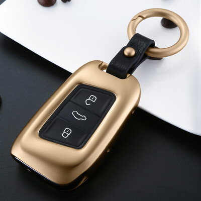 

Digaren Volkswagen brand new magotan special car key bag Magotan b8L key set car leather key ring protective case - A smart platinum gray