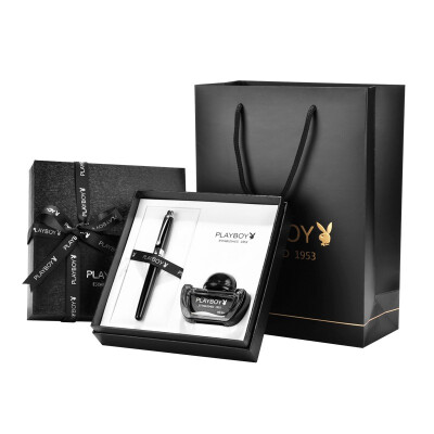 

Playboy PLAYBOY elegant pure black&white clip pen ink pen ink gift set-P1009