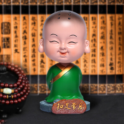 

Boliliang car decoration jewelry vibrating car car shaking head small monk car interior decoration car decoration supplies creative cute cartoon gifts laughing mouth often open