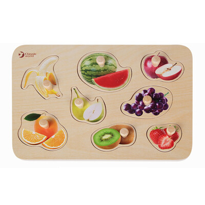 

Germany to the race Classic world children's baby early childhood educational toys shape graphics cognitive grasp puzzle grasping fruit real puzzle jigsaw puzzle 3743