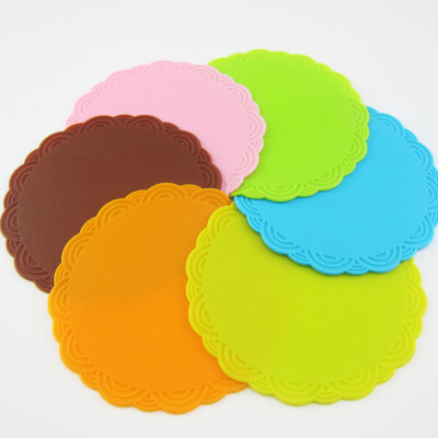 

Silicone Drink Coaster,Cup Mat,Prevents Furniture Damage, Absorbs Spills and Condensation!(Random Color