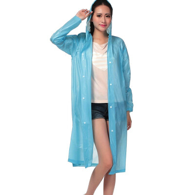 

BOWONIKE Translucent grinding Raincoat poncho with cap Non-disposable raincoat