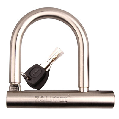 

Neutral 82915U type lock electric car lock motorcycle lock mountain bike lock battery car lock anti-hydraulic shear anti-theft lock silver stainless steel wire drawing