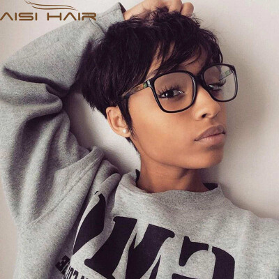 

AISI HAIR Short Cute Pixie Wigs for Black Women African American Short Wigs Short Black Wig Cosplay Synthetic Wig Hairstyles