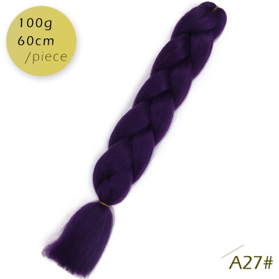 

AISI HAIR 100gpcs 24inch Kanekalon Jumbo Braids Hair Ombre Two Tone Colored Synthetic Hair for Dolls Crochet Hair