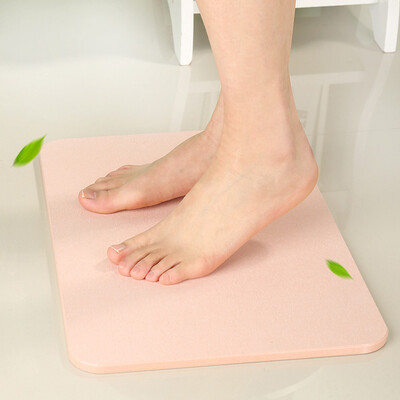 

Bao Youni diatomaceous earth pad bathroom absorbent mat diatom mud quick-drying deodorant shower room rectangular floor mats bathroom mat pink DQ9061-6