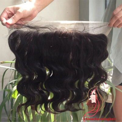 

Peruvian Body Wave Frontal 100% Human Hair 13x4 Ear to Ear Lace Frontal Closure Non-remy Hair Natural Color Free Part