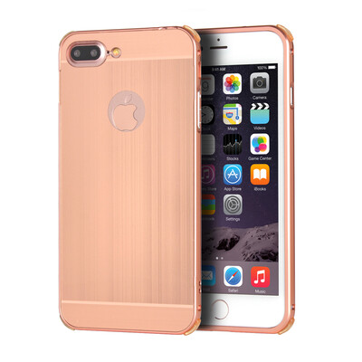 

Роскошный чехол для iPhone 7 Plus Алюминиевый бампер + акриловая панель Назад Глянцевая обложка для iPhone 7 Plus