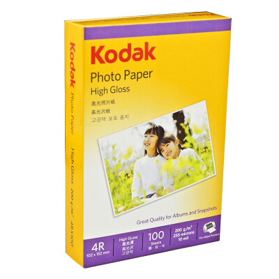

Kodak 4R 6 inch 200g / square meter Kodak high gloss photo paper 100 sheets / bag