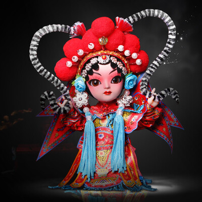

Weilong Peking Opera Deaf Doll Puppet Decoration Chinese Style Features Craft Gift Foreign Affairs Abroad Gifts to Foreigners Mu Guiying