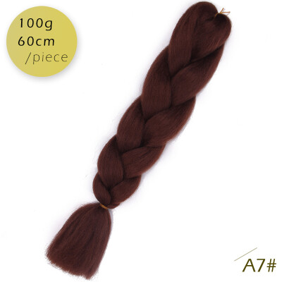 

AISI HAIR 100g/pcs 24inch Kanekalon Jumbo Braids Hair Ombre Two Tone Colored Synthetic Hair for Dolls Crochet Hair