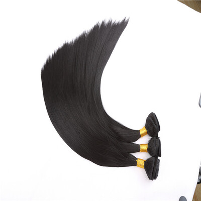 

3 Bundles Brazilian Straight Synthetic Hair 20 Inch Soft&Bouncy Hair Weave Extensions 1B Color Synthetic Hair Bundles