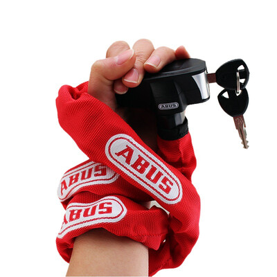 

ABUS 6800 Germany imported cloth set chain lock mountain road bike electric car motorcycle lock anti-hydraulic shear anti-lock red