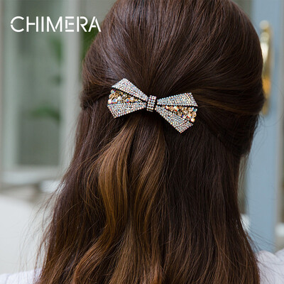 

Chimera Hair Accessories Headwear Sci-Fi Century Bow Symphony Rhinestone Hairpin Top Clip Spring Clip Magic Color