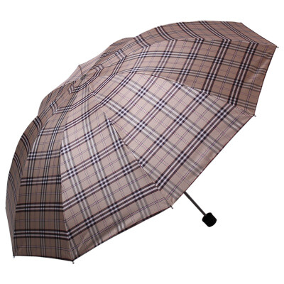 

[Jingdong supermarket] heaven umbrella to strengthen the strengthening of satin black vinyl lattice bag edge of the anti-UV three steel bar steel large business clear sun umbrella camel 33196E