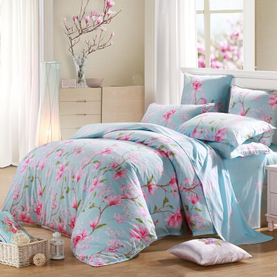 

Mercury Home Textiles Twill Printed Four-piece Magnolia Garden Plus Double 18m Bed