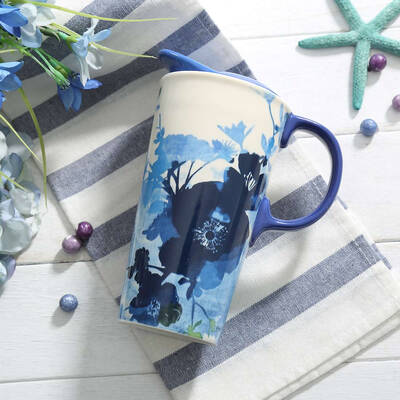 

Cypress Home керамическая кружка - чашка кофе с керамической крышкой 15oz поездки.