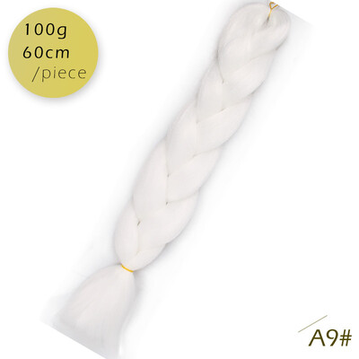 

AISI HAIR 100g / pcs 24inch Kanekalon гигантский косы Волосыломбер Две тонныЦветные синтетические волосы для кукол Вязание крю