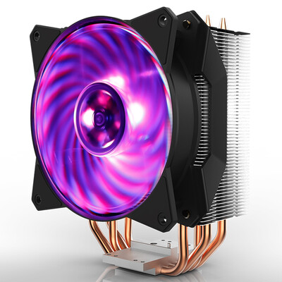 

Cooler Master T410P CPU Air Cooled Radiator supports I9 2066 AM4 4 heat pipe 12CM fan synchronous 4-panel RGB light