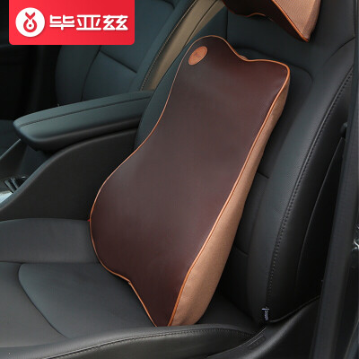 

Biaz car headrest lumbar support BY02 car seat cushion pillow cushion back waist lumbar cushion brown breathable Danny leather space memory cotton