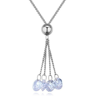 

Классические постоянные сердечные стрелки CZ Diamond Pendants Модные ювелирные изделия ожерелье для женщин Свадебные украшения 25982