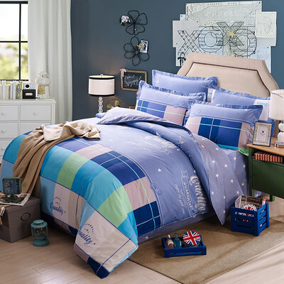 

Sheng Wei suite home textiles cotton printing four sets of cotton bedding bed sheets quilt summer mocha 15 18 m bed general 200 230cm