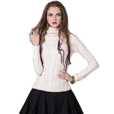 

High Quality chest 72-88cm cashmere vintage new winter 2017 women sweater&pullover long sleeve turtleneck black red female