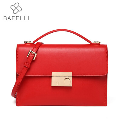 

BAFELLI women shoulder bag split leather fresh color envelope white red bolsos mujer crossbody bags for women messenger bags