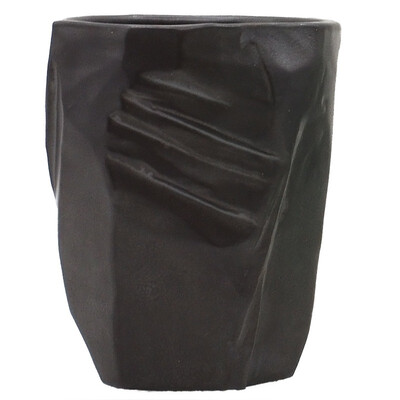 

A pot of ceramic cups 200ml rock shadow green shaped design