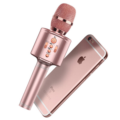

Yalan Shi EARISE H2 mobile phone microphone wireless Bluetooth universal K song treasure condenser microphone sing anchor special rose gold